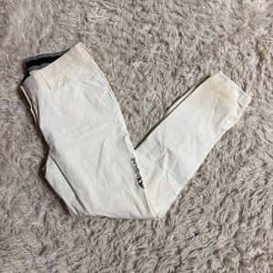 Women’s Size IT46 White Equiline Knee Patch Horseback Riding Breeches